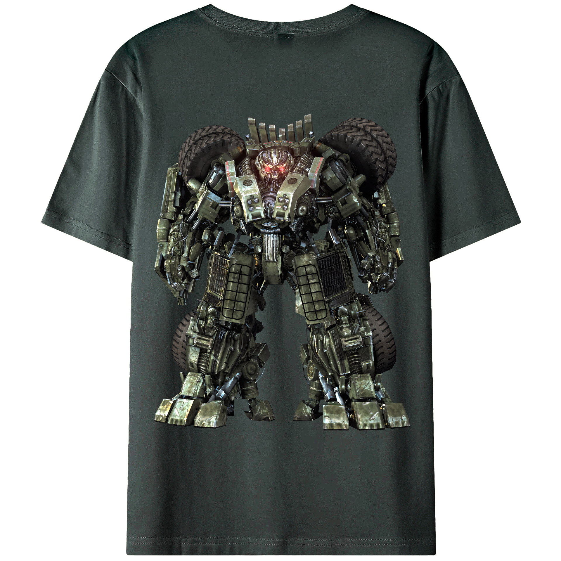 （画像用） Transformers トランスフォーマー 綿100％ メンズ半袖Tシャツ（バックプリント） 通気性